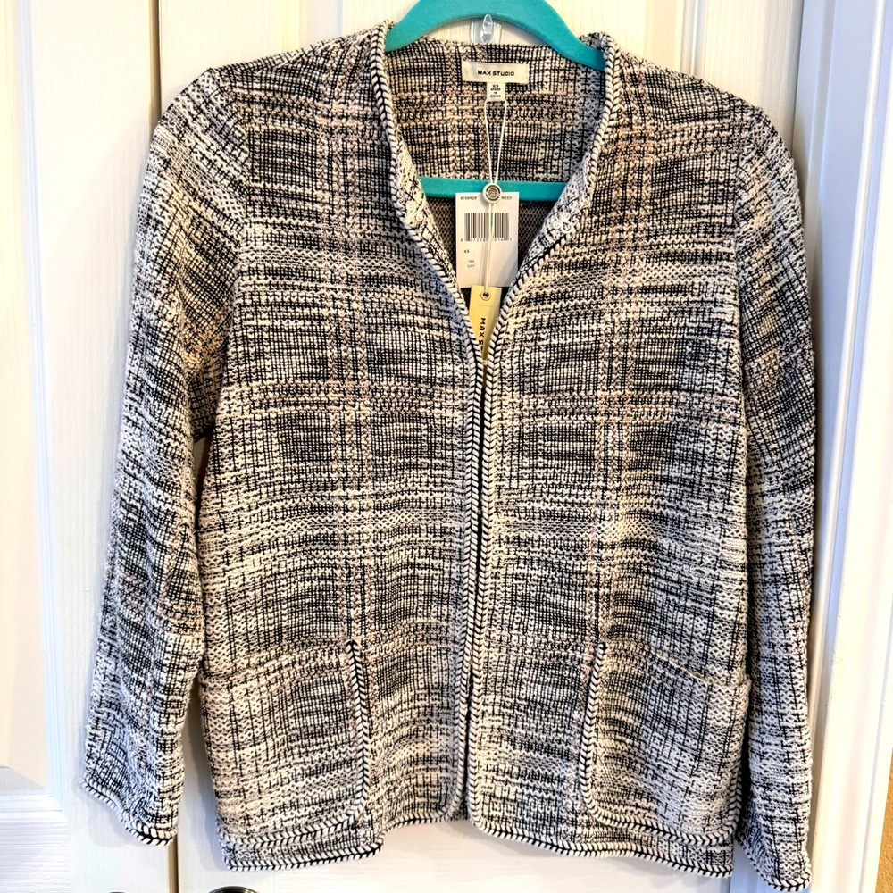 Max Studio Classic Tweed Jacket. Brand new with tag. XS